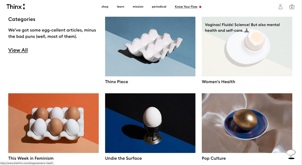 Thinx feminist menstruation and women's health blog