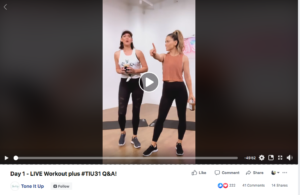 Tone It Up Facebook Live Video