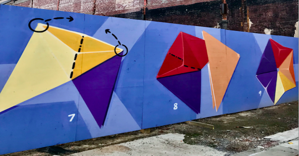 Origami mural