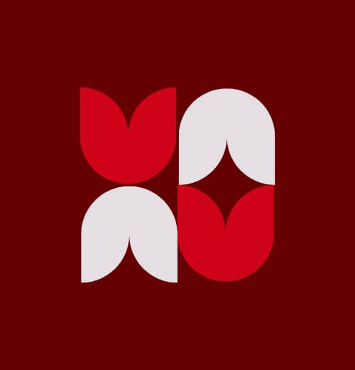 red graphic element