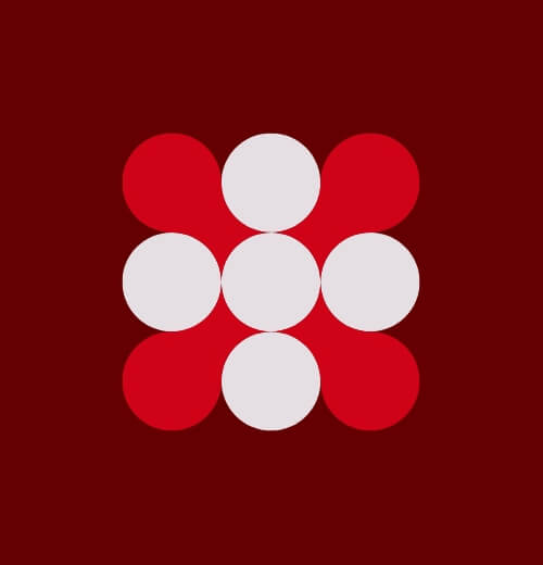 red graphic element