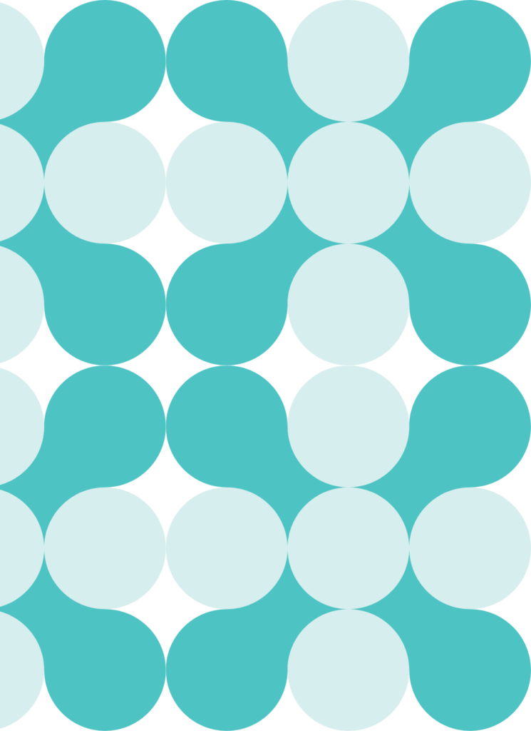 Graphic elements of the Brutalist style in teal and seafoam green